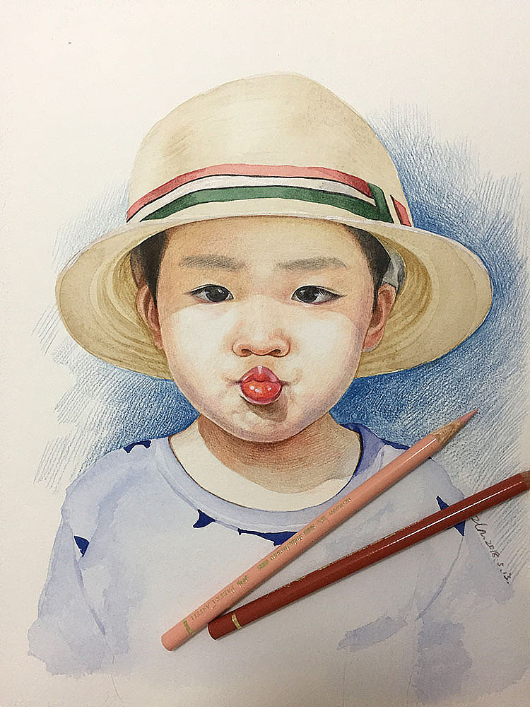 儿童水彩写实手绘