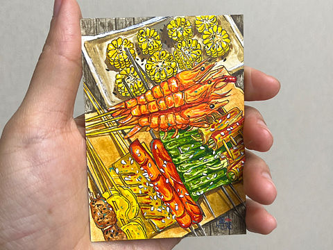 純手繪卡，迷你小畫定制（個人主頁-ZNjI4OTAzNjA=） - 其他平面 - 站酷設(shè)計師小小花卷原創(chuàng)素材 - 站酷ZCOOL