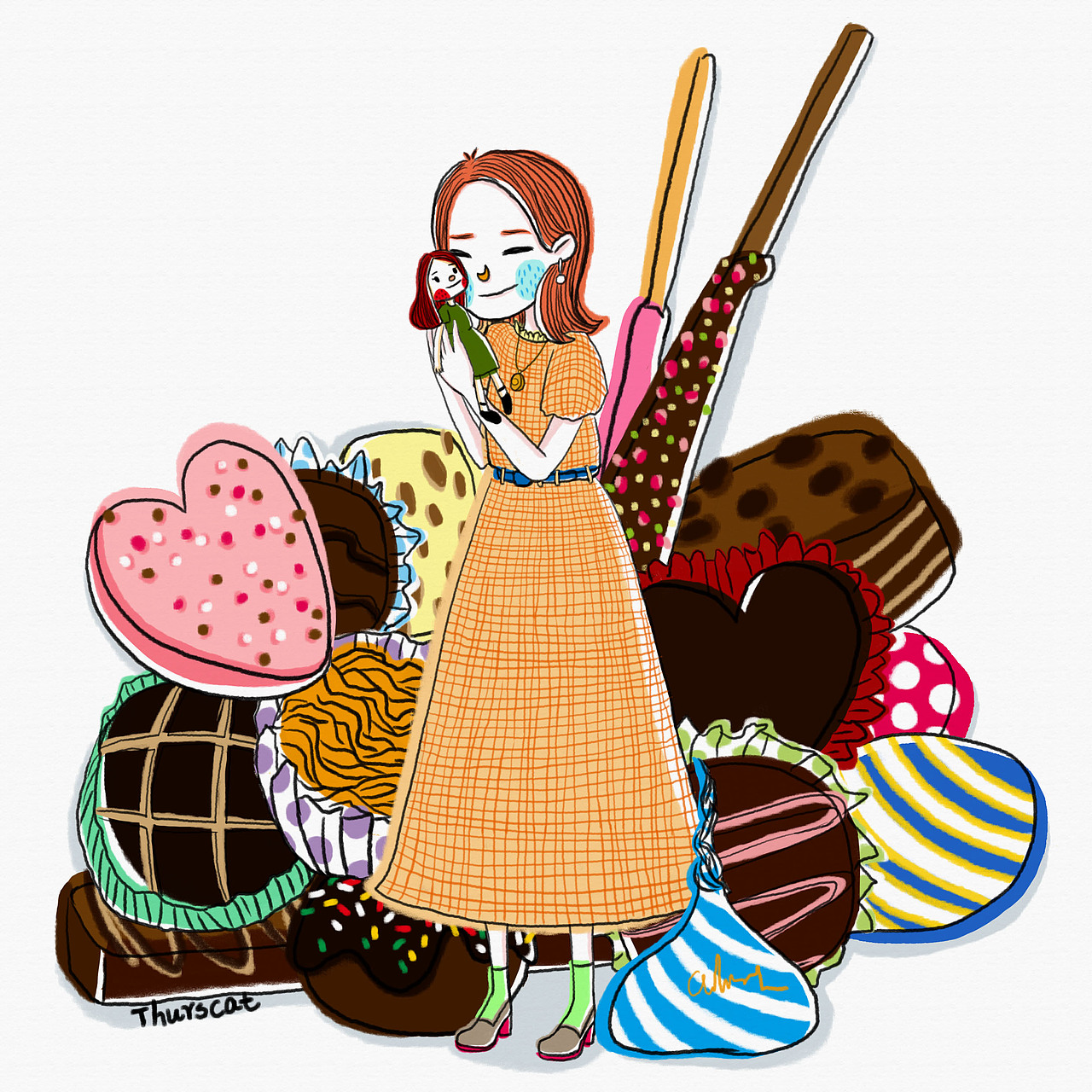 玛蒂尔达|插画|商业插画|星期四thurscat_原创作品-站酷zcool