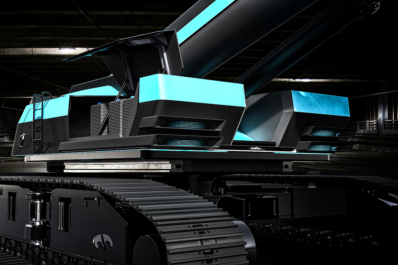 SUNWARD 山河智能 - 5G履带式起重机（图ZMjc3NTMzMTg0） - 工业用品/机械 - 站酷设计师山城SHANCHENG原创素材 - 站酷ZCOOL