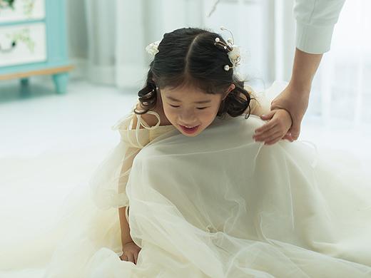 儿童婚纱复古