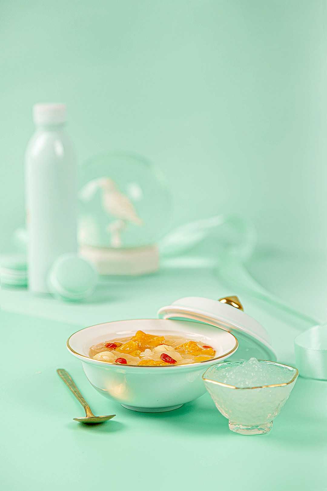 纯色系产品拍摄 燕窝美食 滋养式甜品 好吃清爽的食物