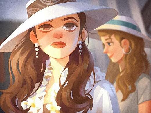 烧鸭绘画课堂演示 ：一组可爱的欧美风插画