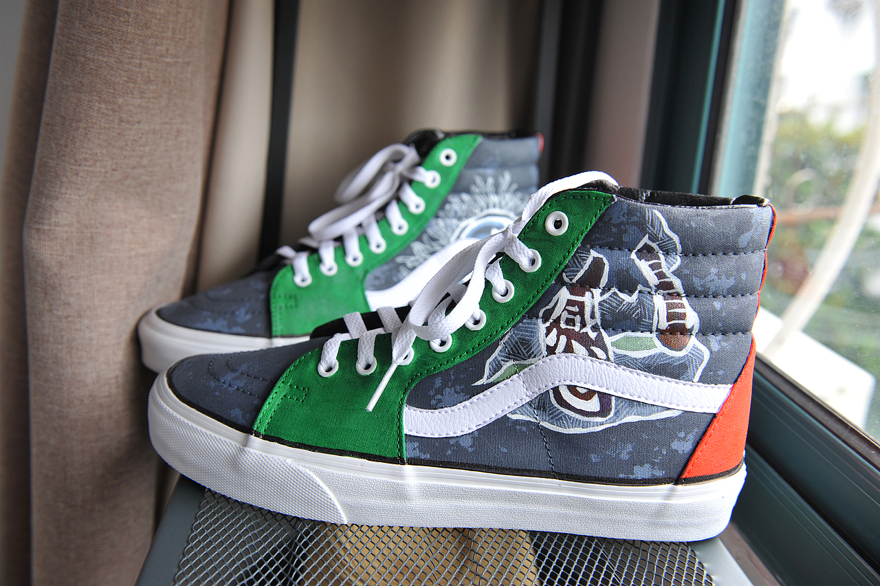 手绘【感冒】系列/VANS SK8-HI DIY（图ZNjE2NjQ0NTI=） - 新锐潮流插画 - 站酷设计师秋千上的树叶原创素材 - 站酷ZCOOL
