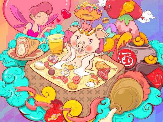 箱盒汇 | ：食品包装插画设计