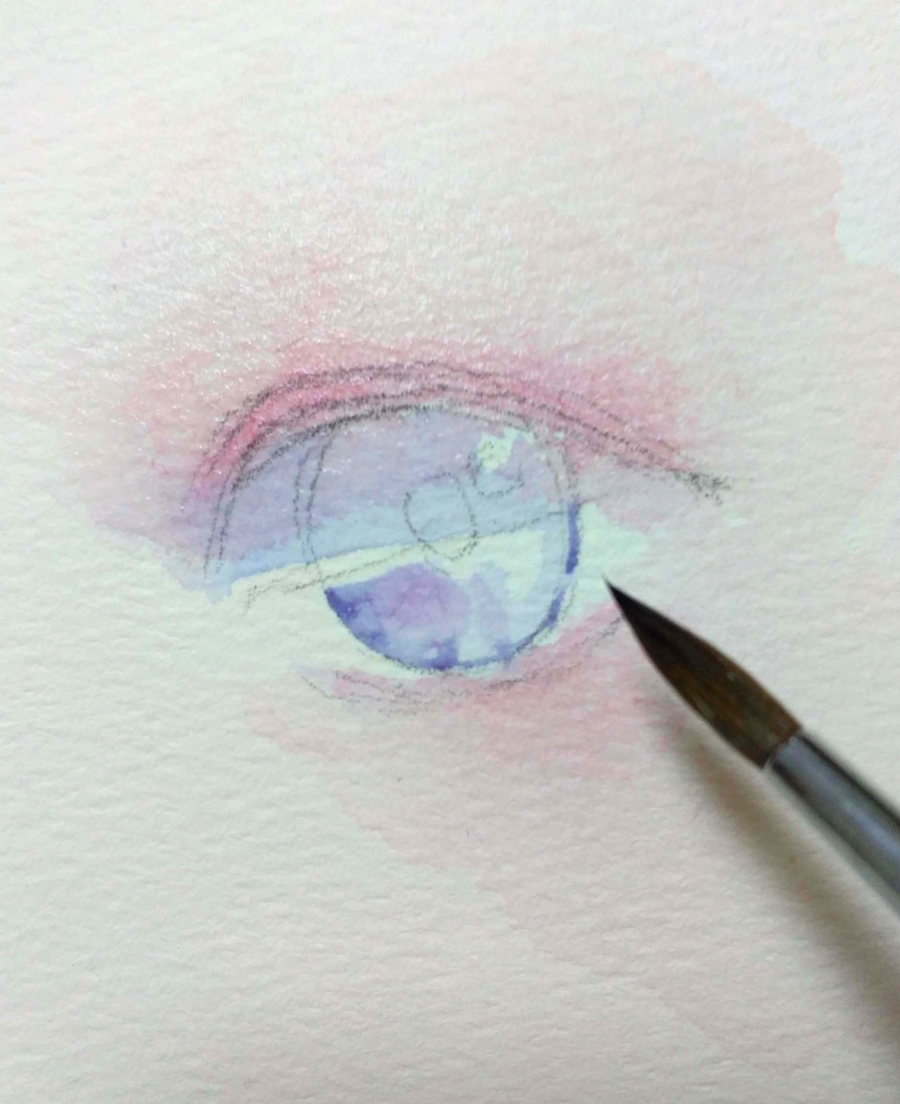 水彩画动漫眼睛