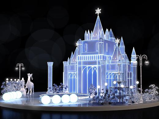 美陈设计-水晶城堡（个人主页-ZNDI2MTY1NjQ=） - 建筑/空间 - 站酷设计师跳跳跳跳羊原创素材 - 站酷ZCOOL