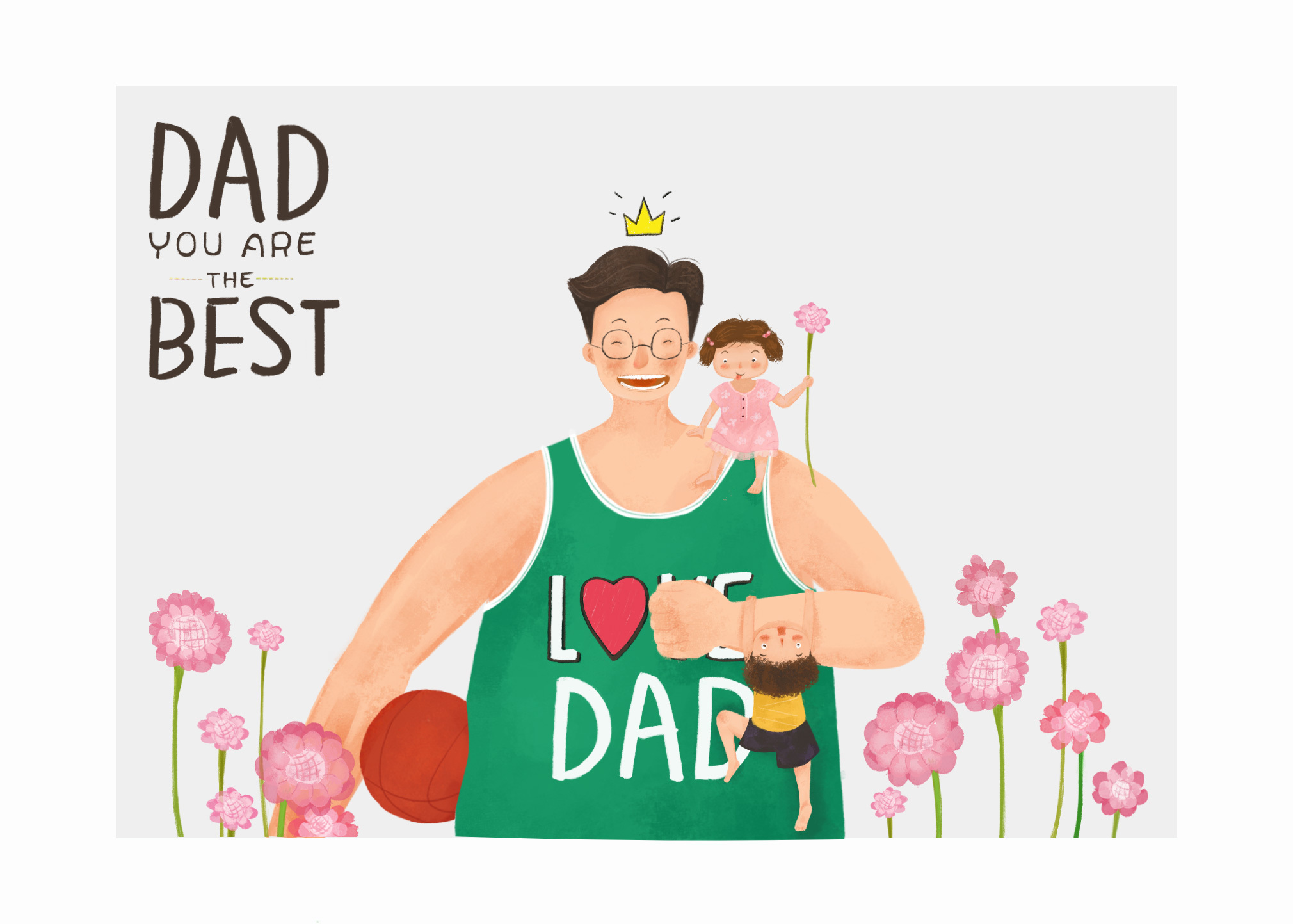 父亲节|插画|新锐潮流插画|m王小媚 - 原创作品 - 站酷 (zcool)