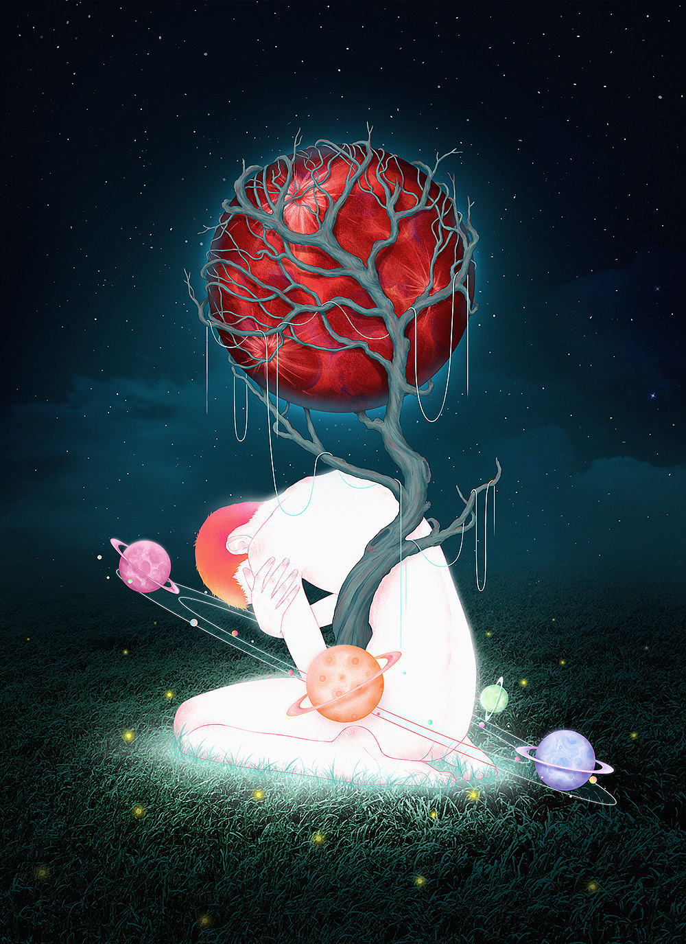 《繁花落梦》(图ZMTAzNTA0NTYw) - 商业插画 - 站酷设计师南国夏原创素材 - 站酷ZCOOL