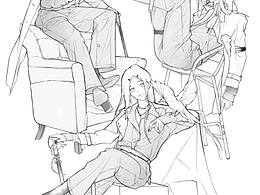 三組長發(fā)速寫