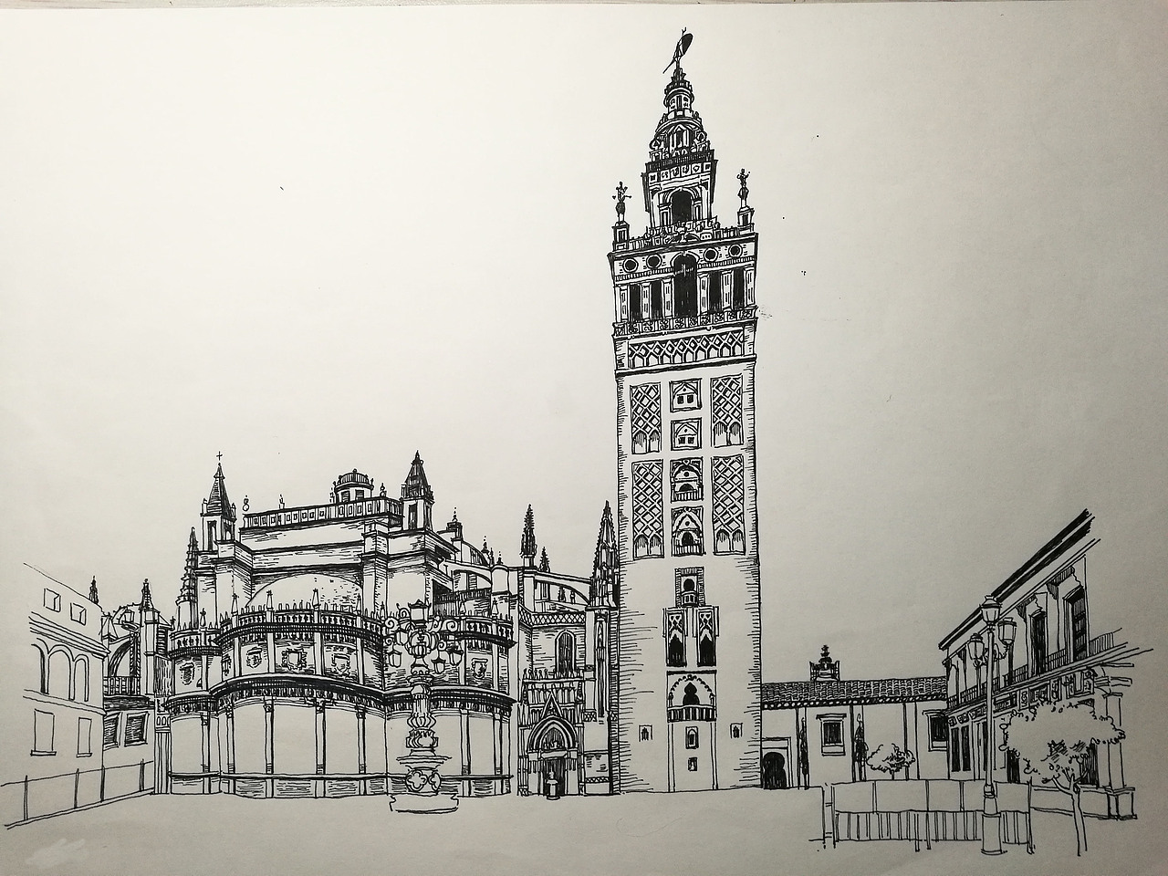 大二时期建筑速写部分合集