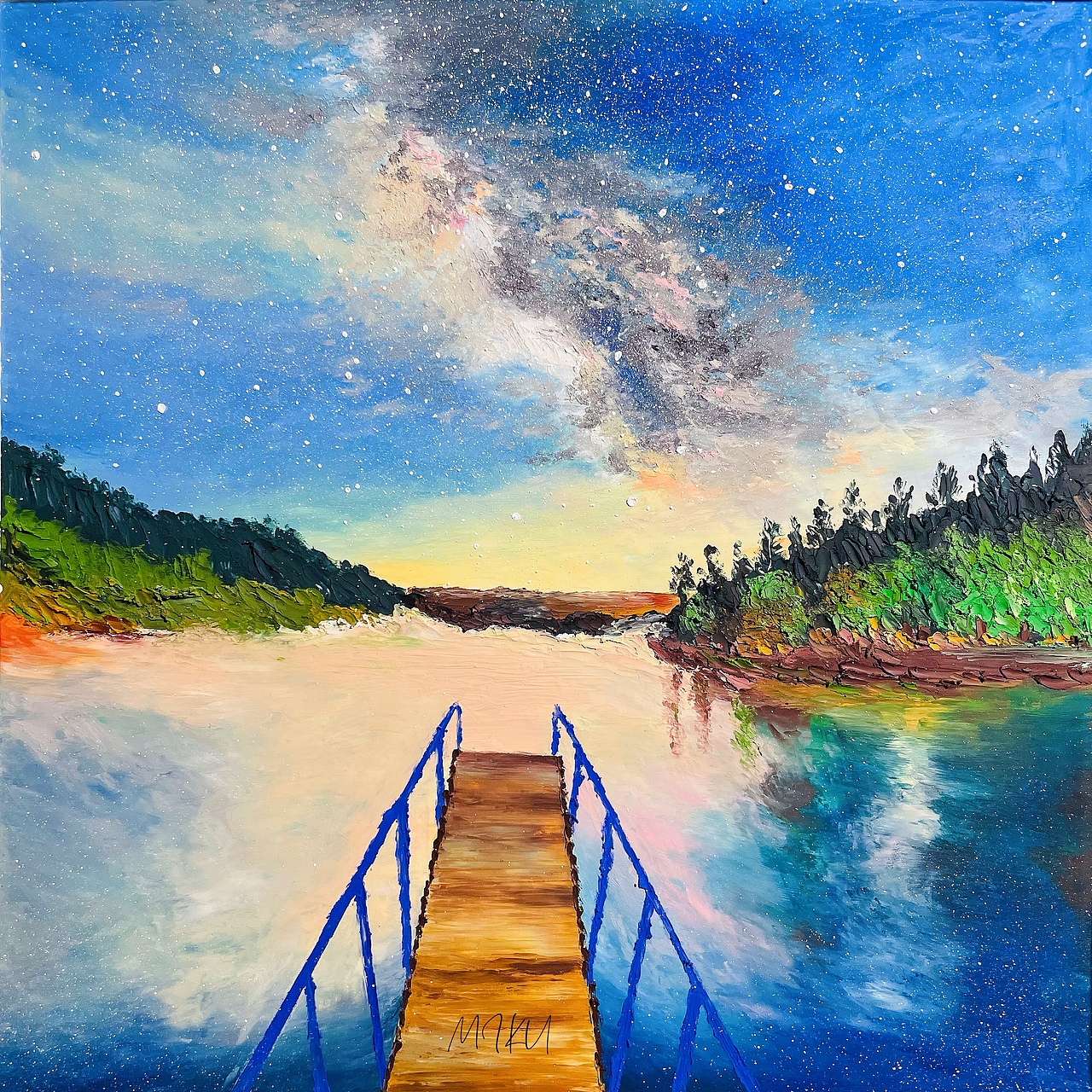 油画棒作品 星辰