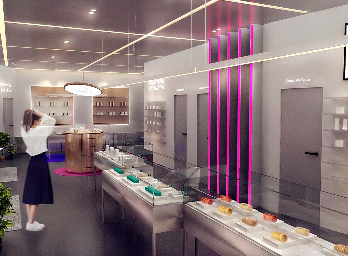 GS Project - 高科美颜SI形象店面设计（图ZNzM5MzA0NTI=） - 展陈设计 - 站酷设计师居寺空间原创素材 - 站酷ZCOOL