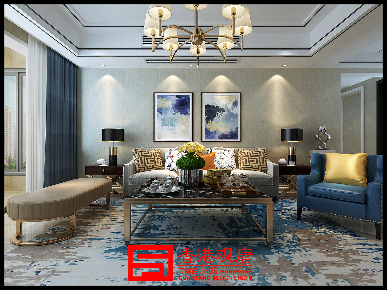 滕州人和天地140平方现代简约风格滕州观唐装饰装修