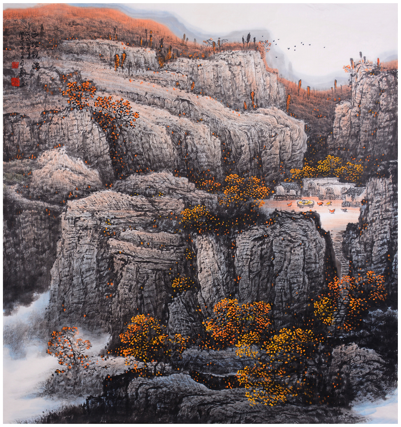 山水名家张月岗老师秋季个展斗方精品原创合集（图ZMTI0NDY0NTIw） - 绘画 - 站酷设计师张子浩丶原创素材 - 站酷ZCOOL