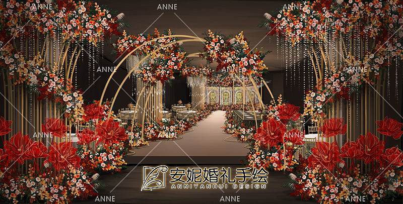 晶莹 | 安妮婚礼手绘（图ZMTYyODkxNjMy） - 舞台美术 - 站酷设计师安妮婚礼手绘原创素材 - 站酷ZCOOL