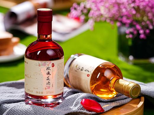 青梅酒果酒玫瑰花酒商业拍摄