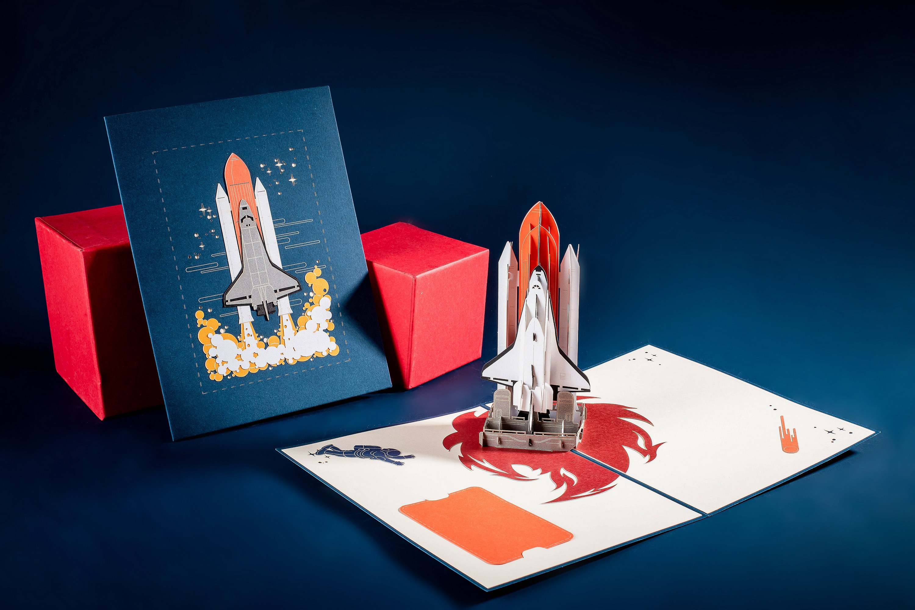 美吾ait studio原创立体贺卡-space shuttle航天飞机