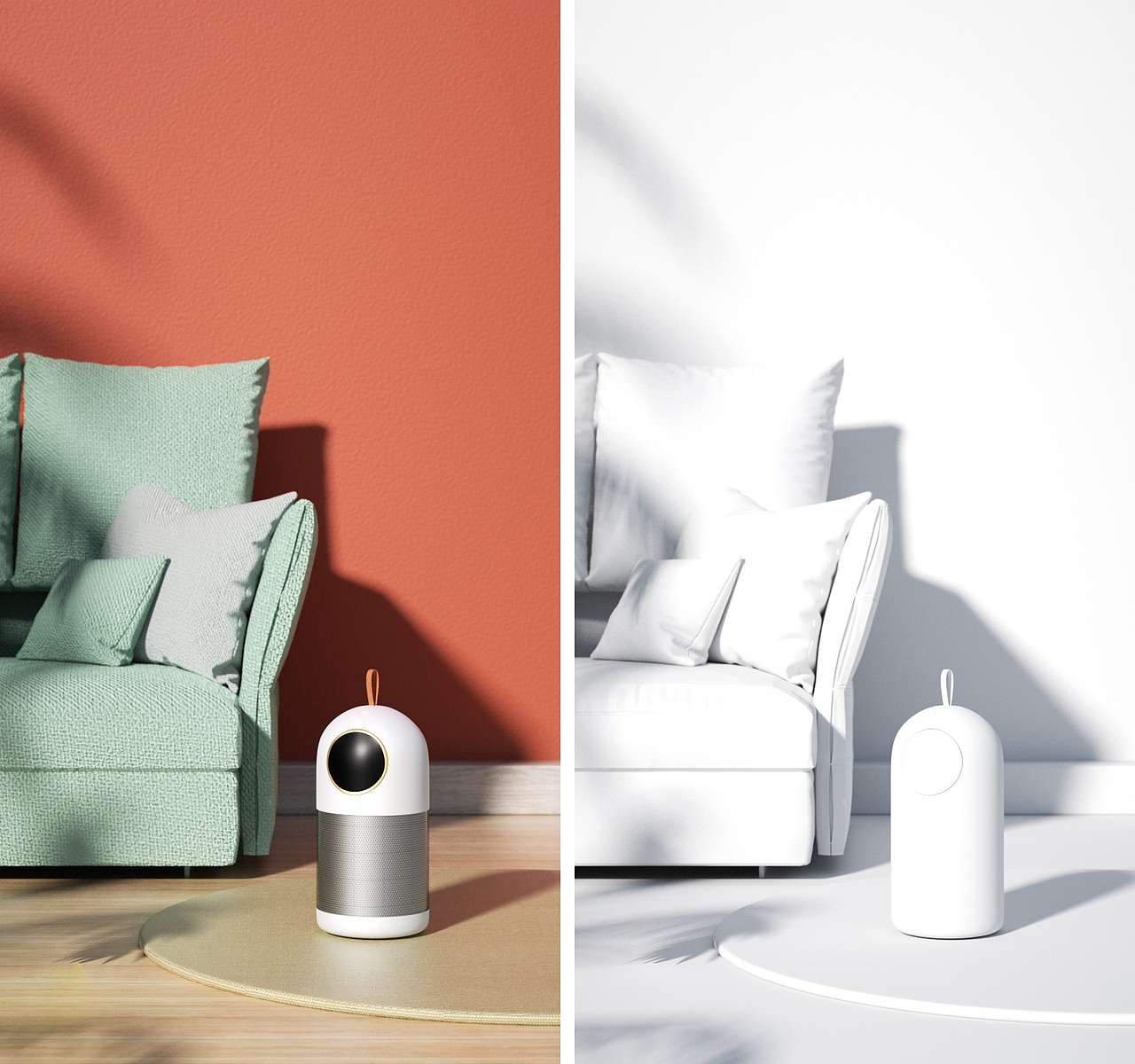 C4D暖风扇详情页建模渲染