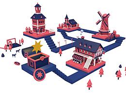 之前做过的C4D草模