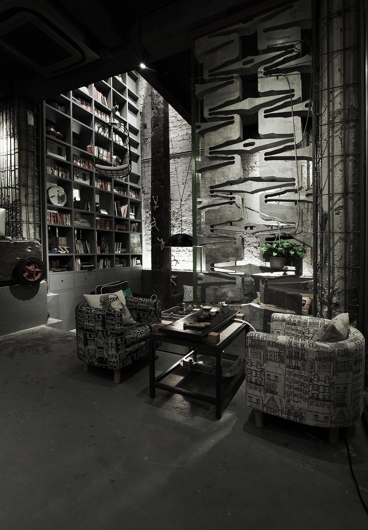 loft 旧工业风的绿盒子公社|空间|室内设计|脑子乱想家 - 原创作品