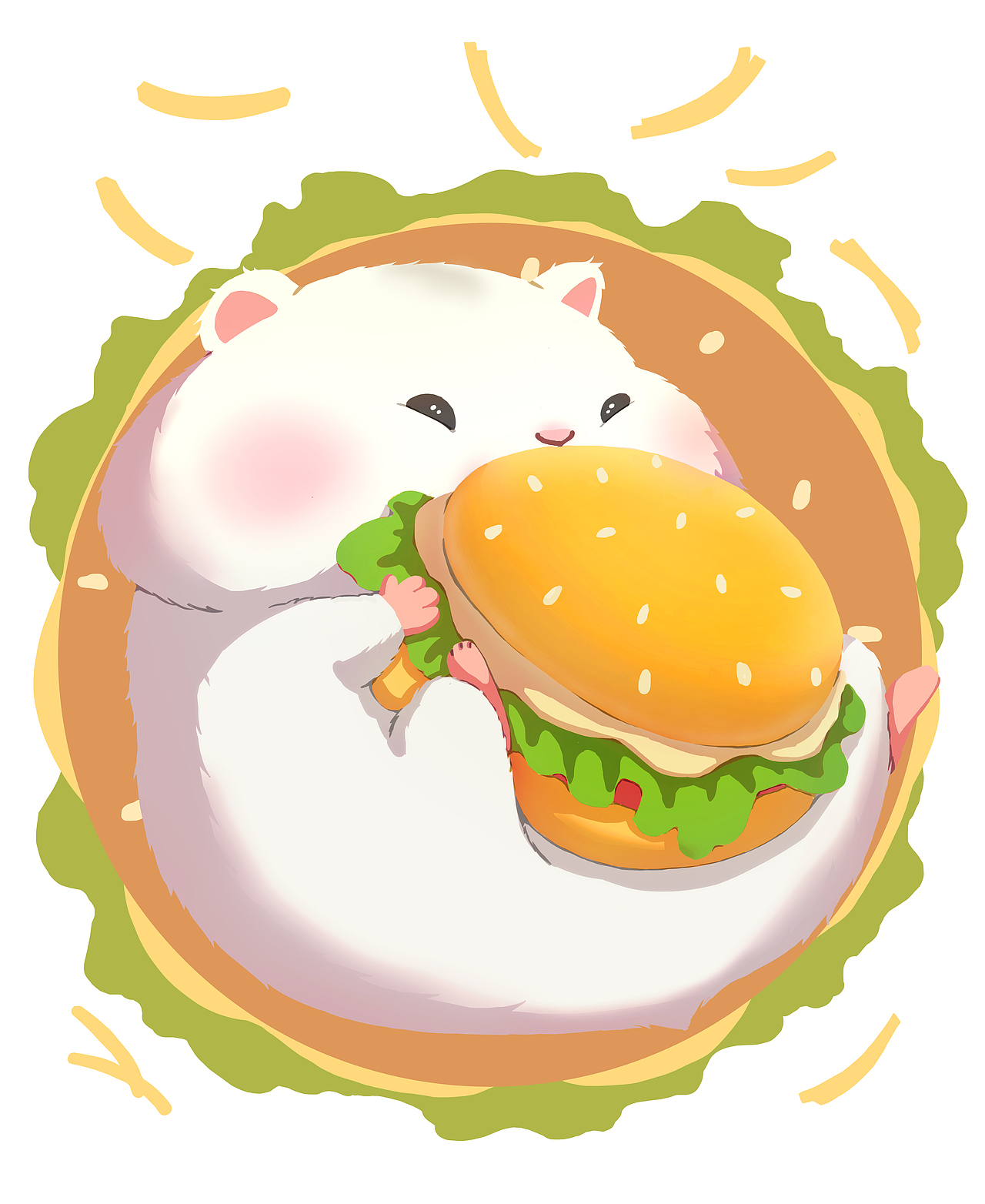 仓鼠克拉克和泰德 吃货系列_古怪的十一-站酷zcool