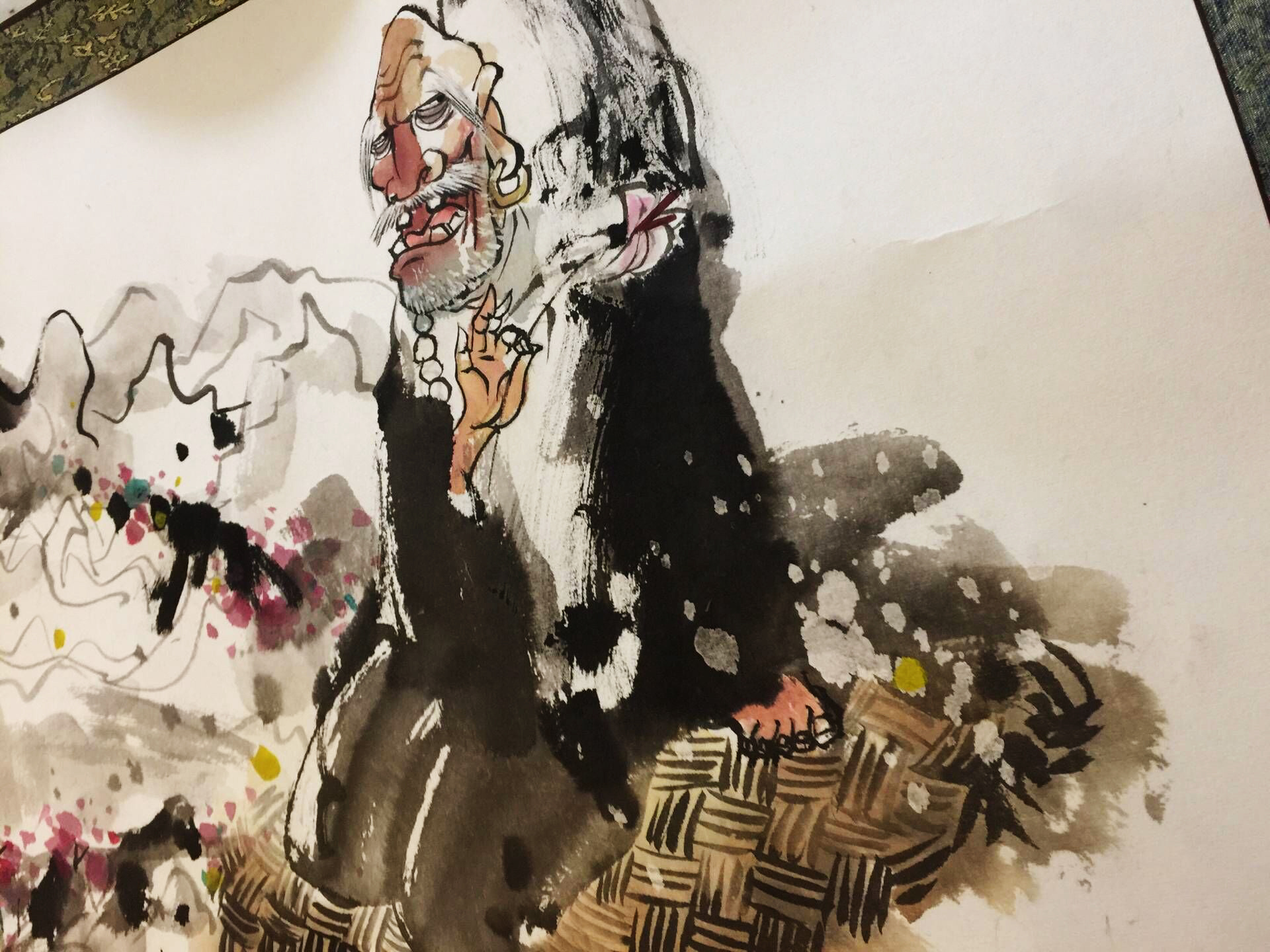 山里老和尚|纯艺术|国画|柒先森 - 原创作品 - 站酷 (zcool)