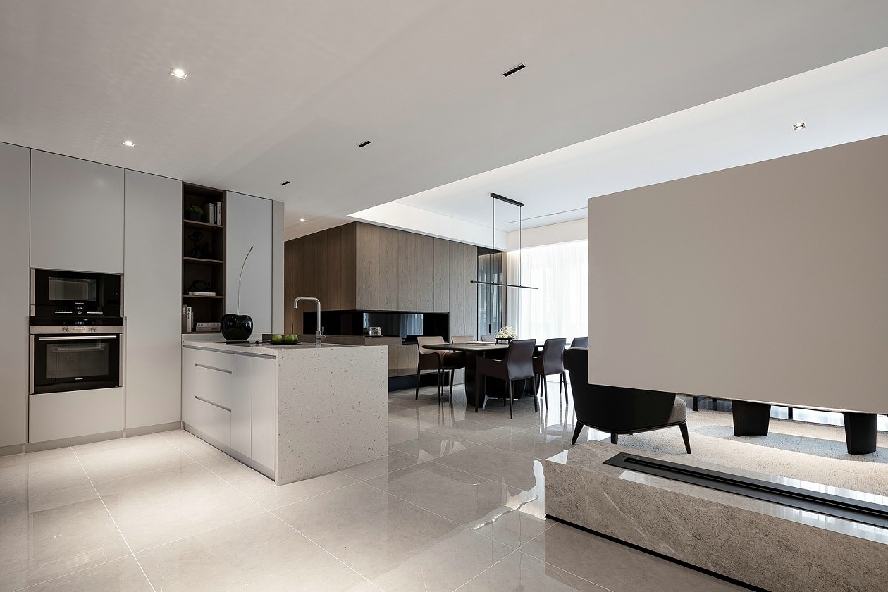 180㎡简约大平层,温和质感的湖畔住宅