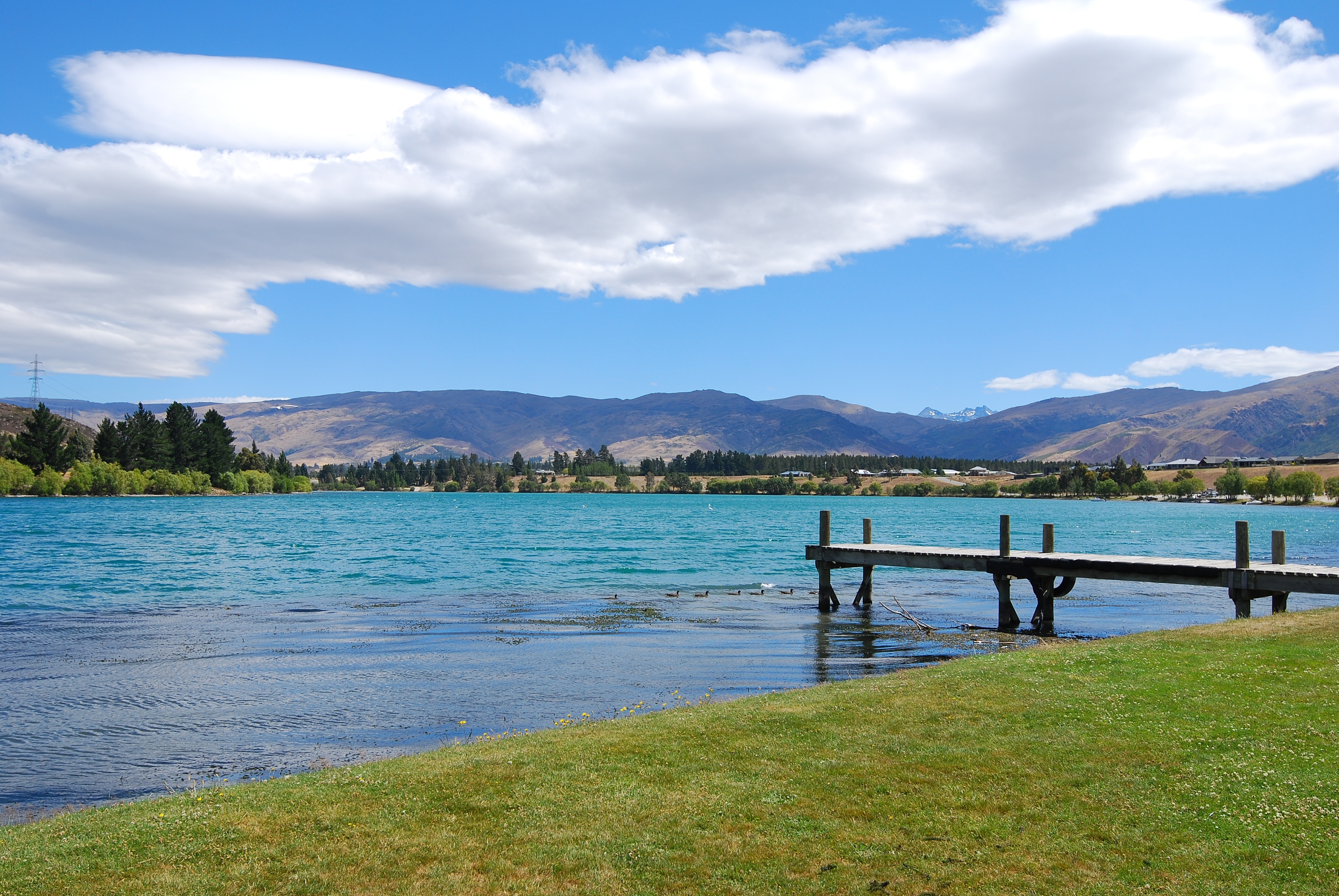 新西兰南岛 克伦威尔 山水湖树