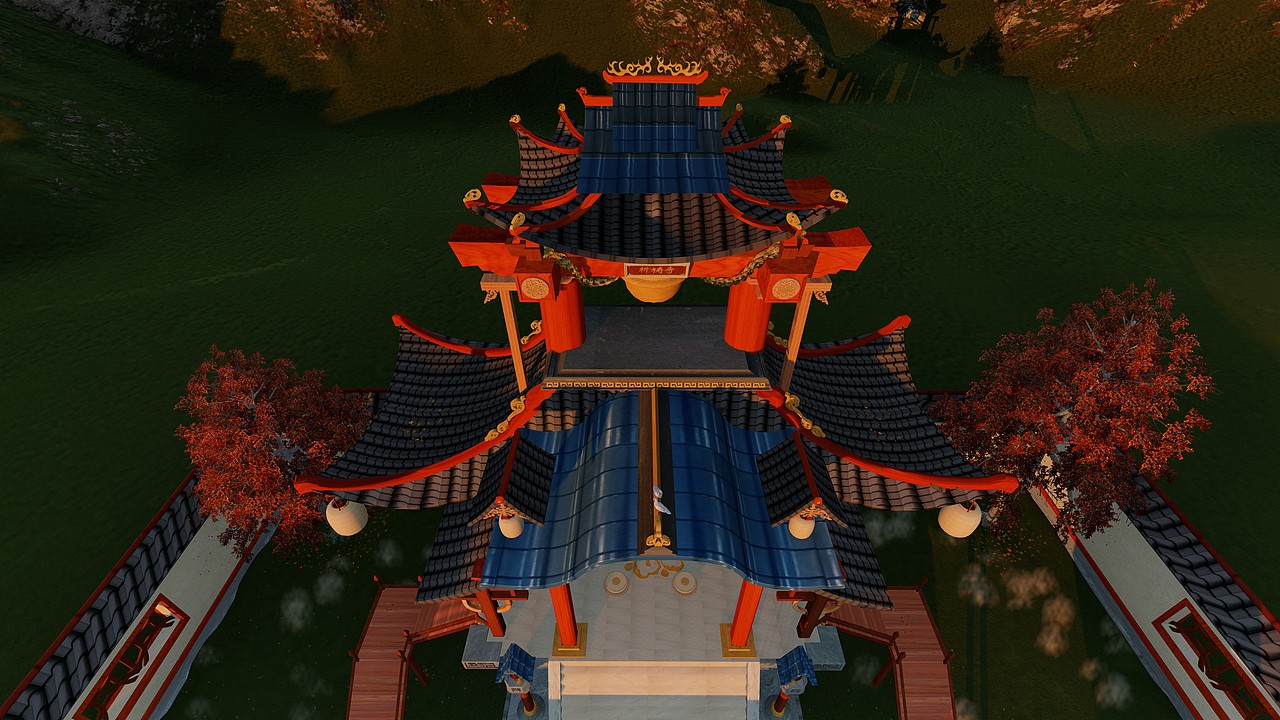 三维场景动画祈祷寺