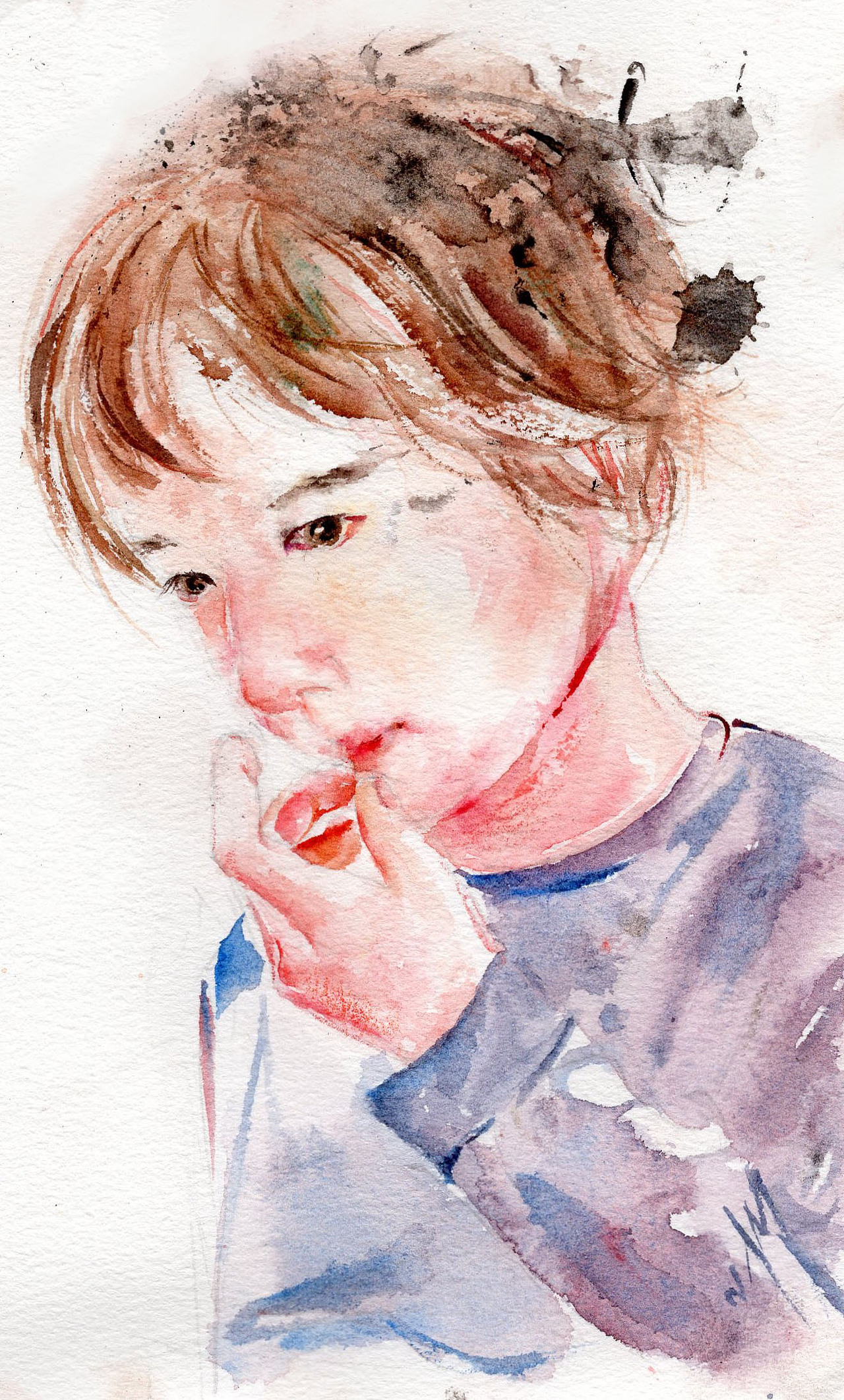 水彩人物肖像合集 和自己的碎碎念（图ZODk0MDQ1OTY=） - 绘画 - 站酷设计师行鱼xy原创素材 - 站酷ZCOOL