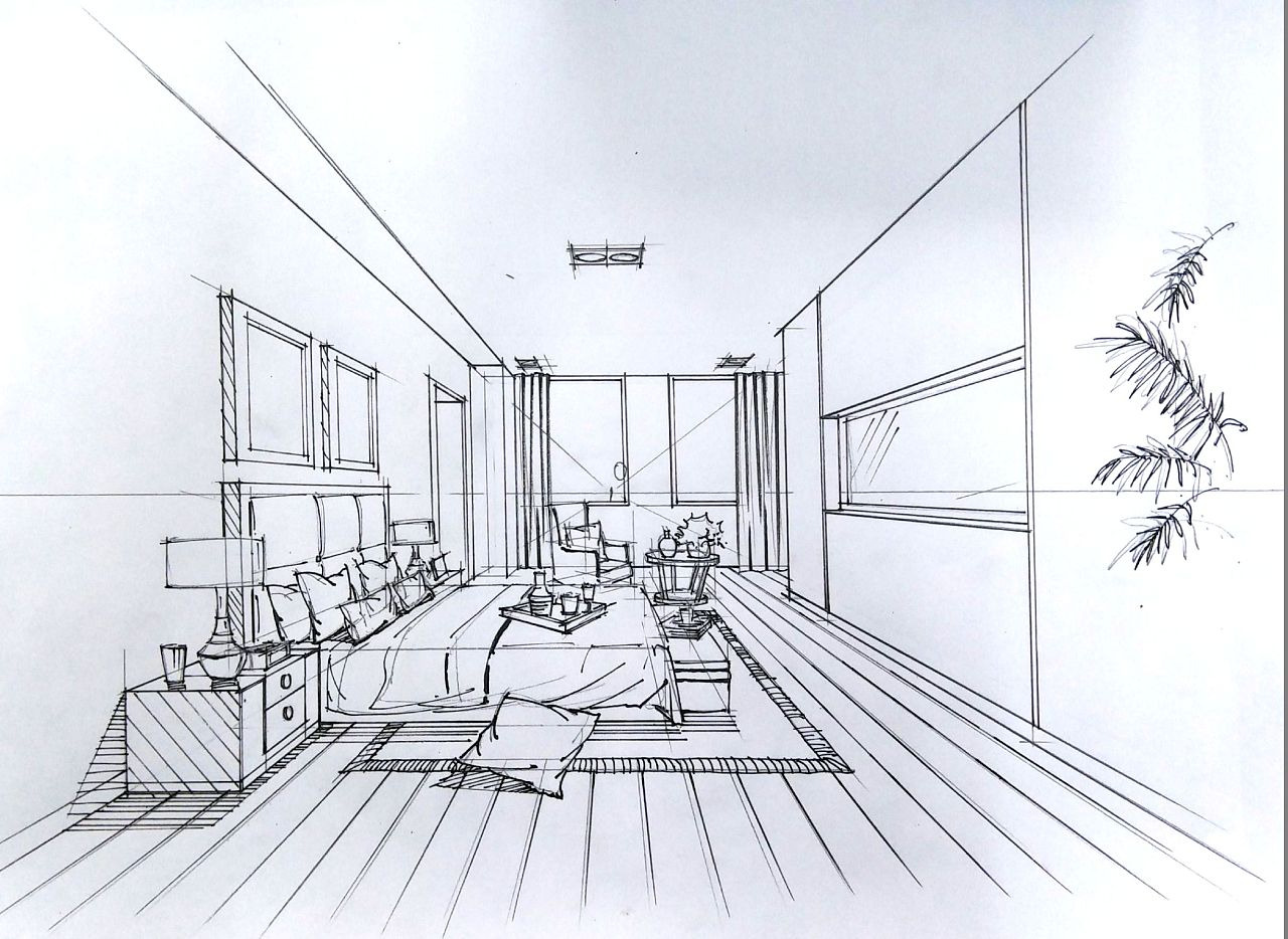室内设计手绘效果图|空间|家装设计|汉武手绘 - 原创作品 - 站酷 (ZCOOL)