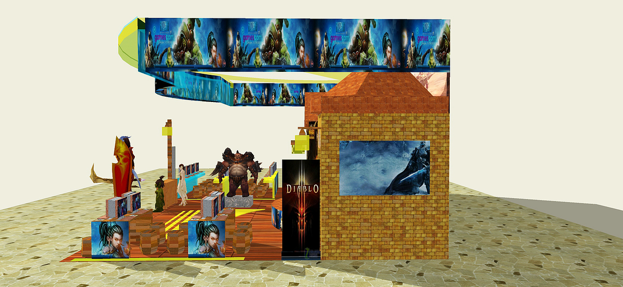 展厅设计练习（暴雪游戏展厅）