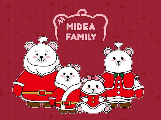Midea Family美的空调熊小美一家Q版形象（个人主页-ZNDE3NDkyODA=） - IP形象 - 站酷设计师Shou兰原创素材 - 站酷ZCOOL