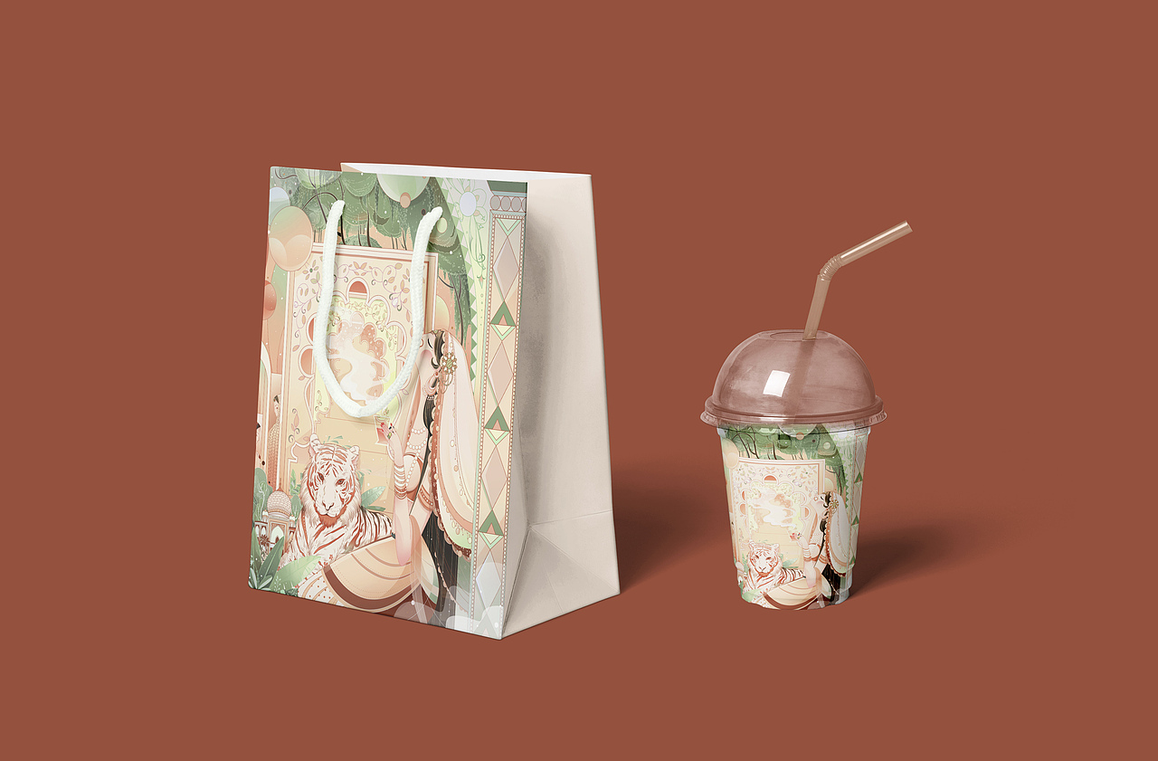 国风插画&小清新茶叶包装插画