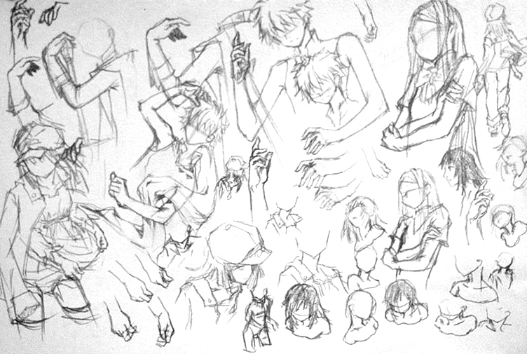 杂乱的手稿练习集合