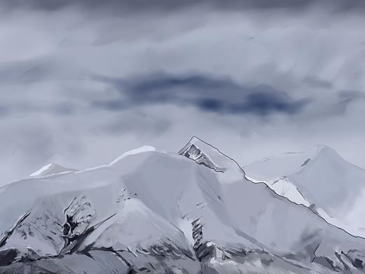 临摹雪山