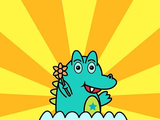 #插画#小鳄鱼讲粤语 表情包设计