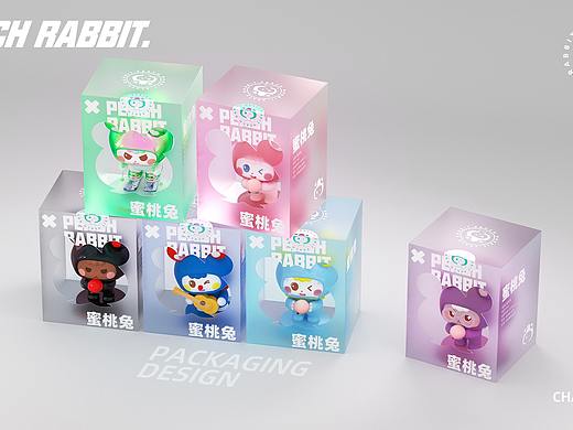 短耳蜜桃兔图案及卡通形象设计