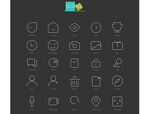线性图标（个人主页-ZMzgyNjEyNDg=） - 图标 - 站酷设计师花花ZZZ原创素材 - 站酷ZCOOL