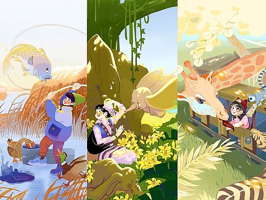 小胖友的古诗世界之五【题龙阳县青草湖】|插画|绘本|无牙牙tooth