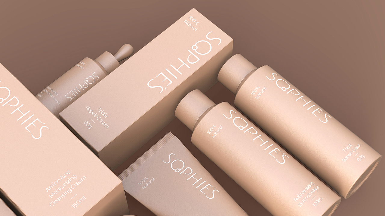 sophie's™护肤品LOGO及包装设计（图ZMjg0Njg2MzM2） - 包装 - 站酷设计师菩示熊品牌设计原创素材 - 站酷ZCOOL