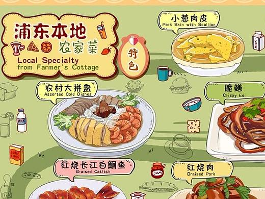 手绘美食地图