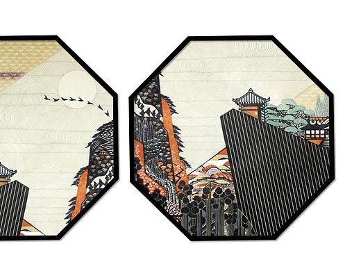 八角边装饰画