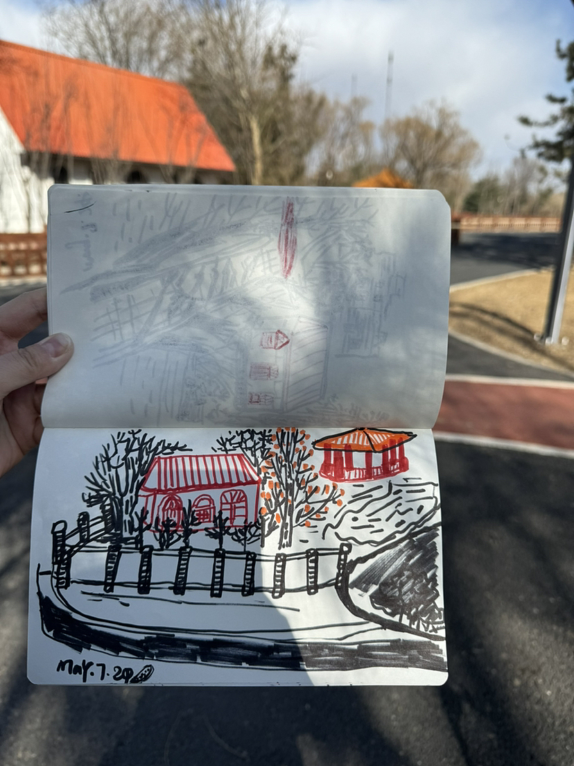 速寫｜公園里的可愛小房子（圖ZMzYzNjU3NzY0） - 繪畫 - 站酷設(shè)計師蘇蘇蘇西瓜原創(chuàng)素材 - 站酷ZCOOL