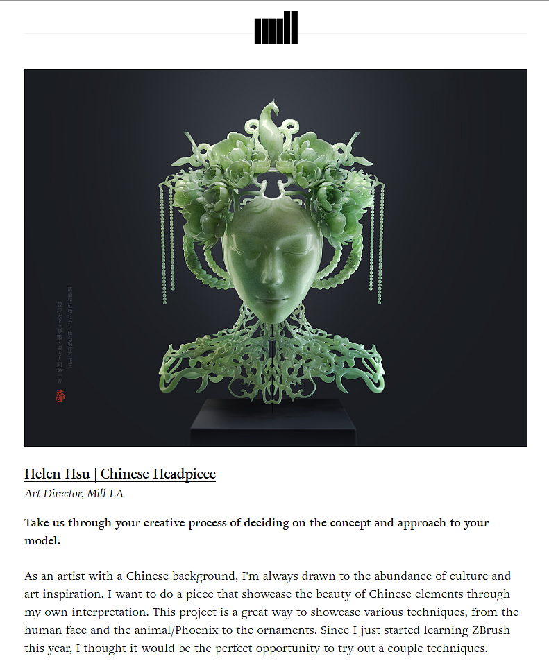 THE MILL 2017 雕刻比赛：百花王（图ZMTE2NTk3MTY4） - 人物/生物 - 站酷设计师helenhsu72原创素材 - 站酷ZCOOL