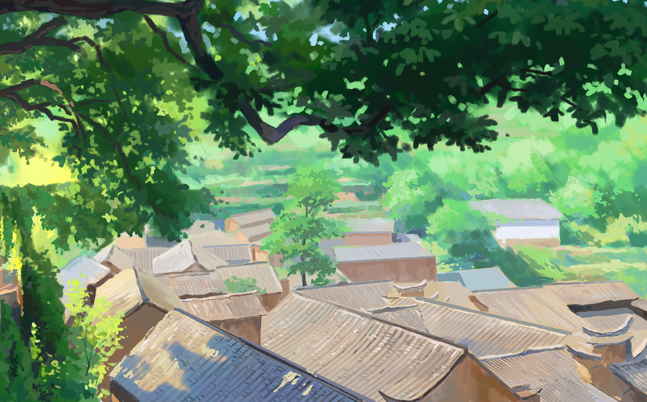 浙江杨家堂村的古树（图ZMzczOTgyMDQ0） - 艺术插画 - 站酷设计师南宝山高师原创素材 - 站酷ZCOOL