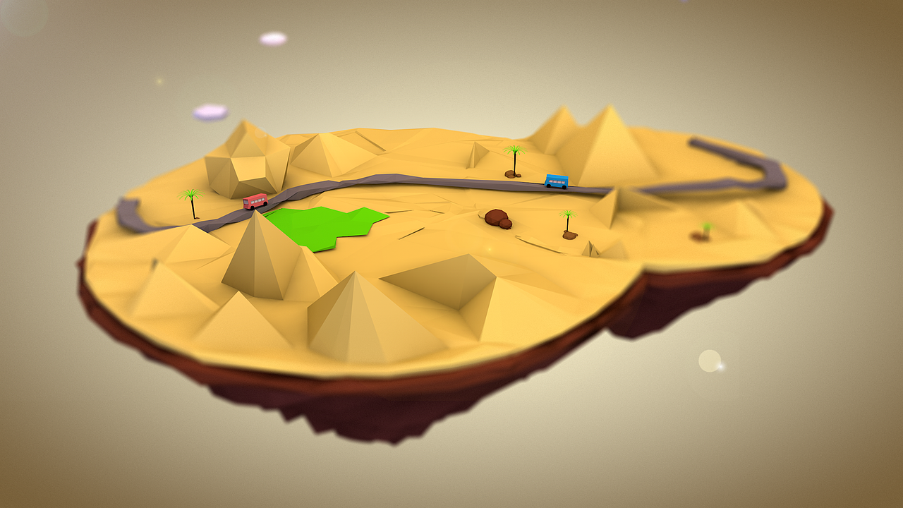 low polw 小沙漠（点击看大图）（图ZMjM1MTI2MzY=） - 场景 - 站酷设计师JeremyM原创素材 - 站酷ZCOOL