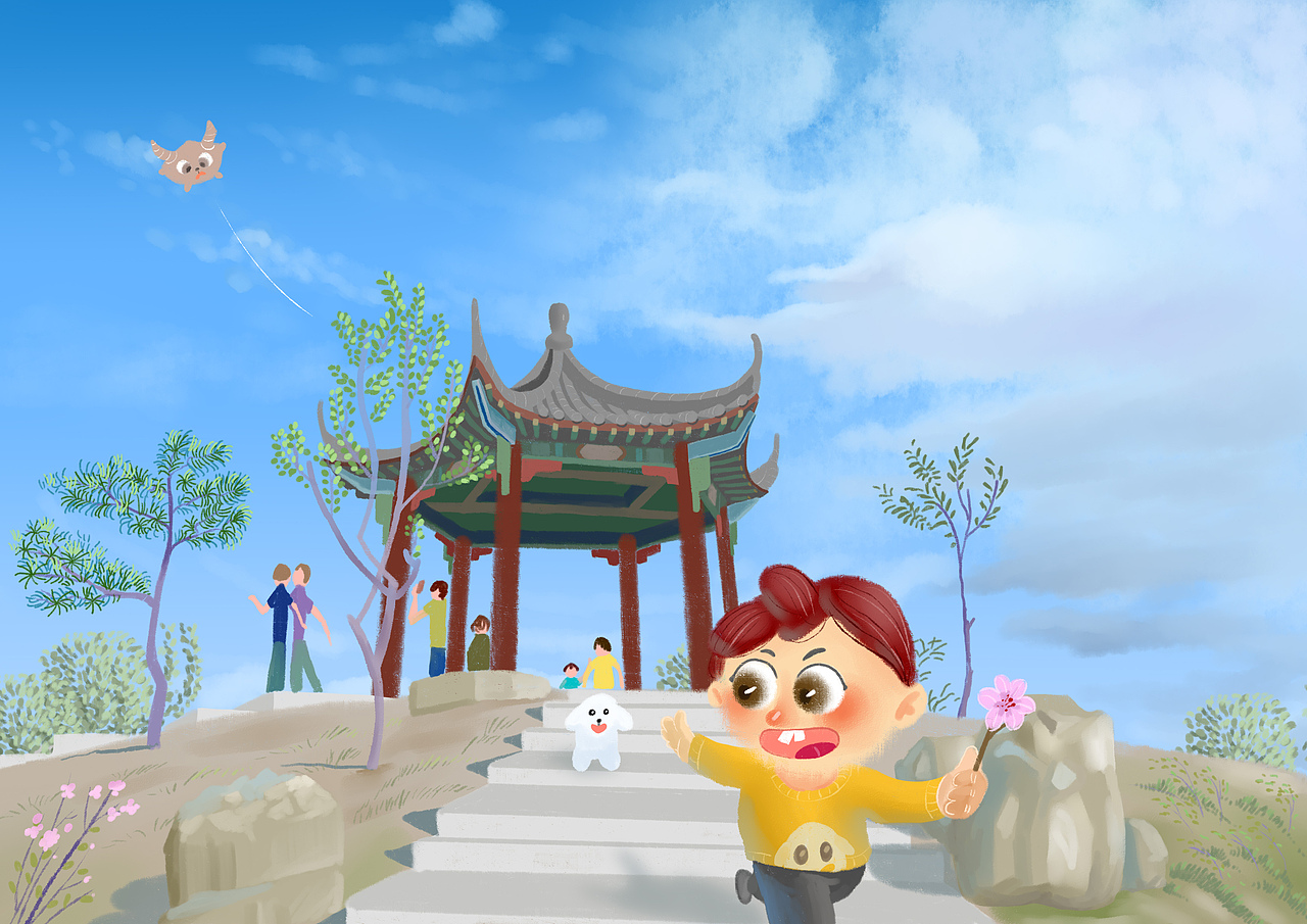 春天（图ZMjUzMzU3ODg4） - 儿童插画 - 站酷设计师木鱼结网原创素材 - 站酷ZCOOL