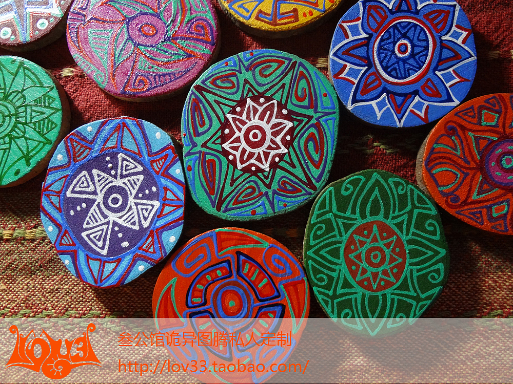 叁公馆2012·三月彩绘定制合辑の木质手绘徽章